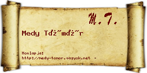 Medy Tömör névjegykártya